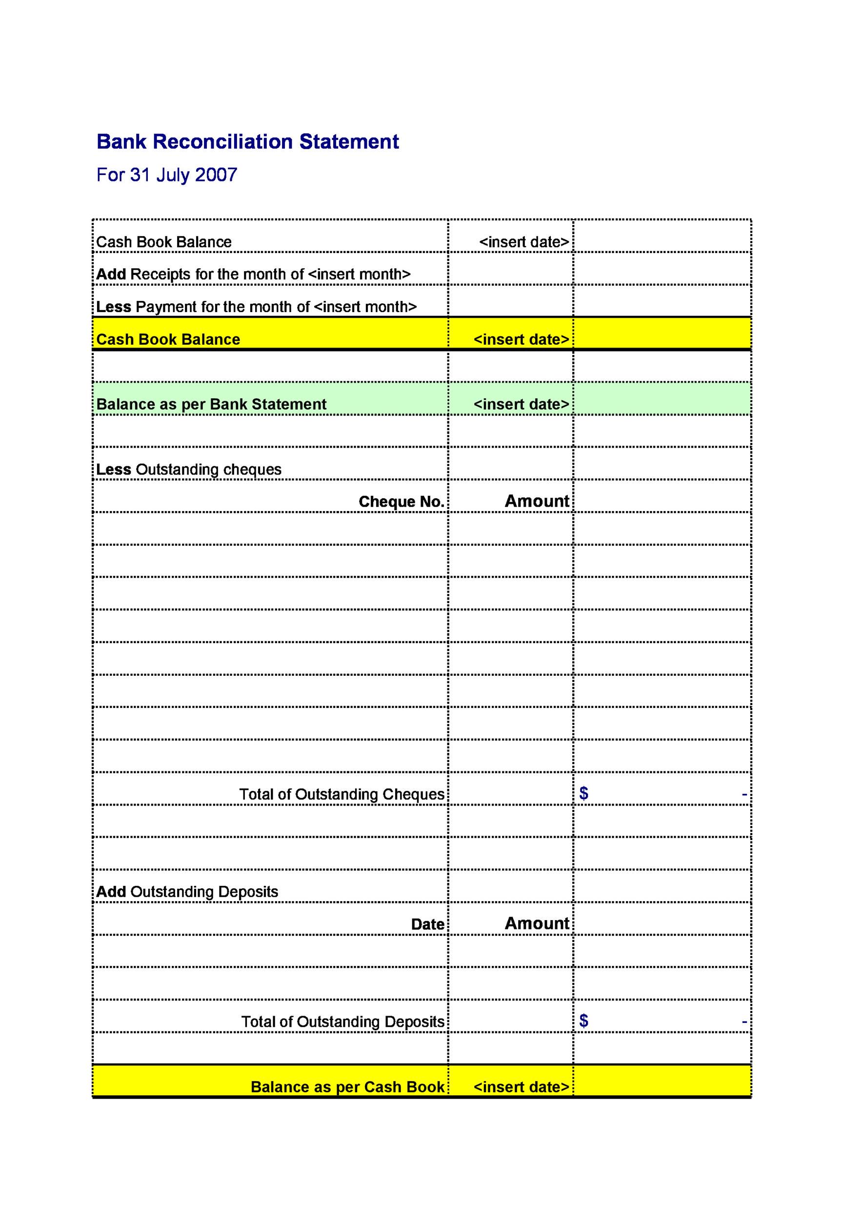 Free Excel Bank Reconciliation Template | Laptop Store
