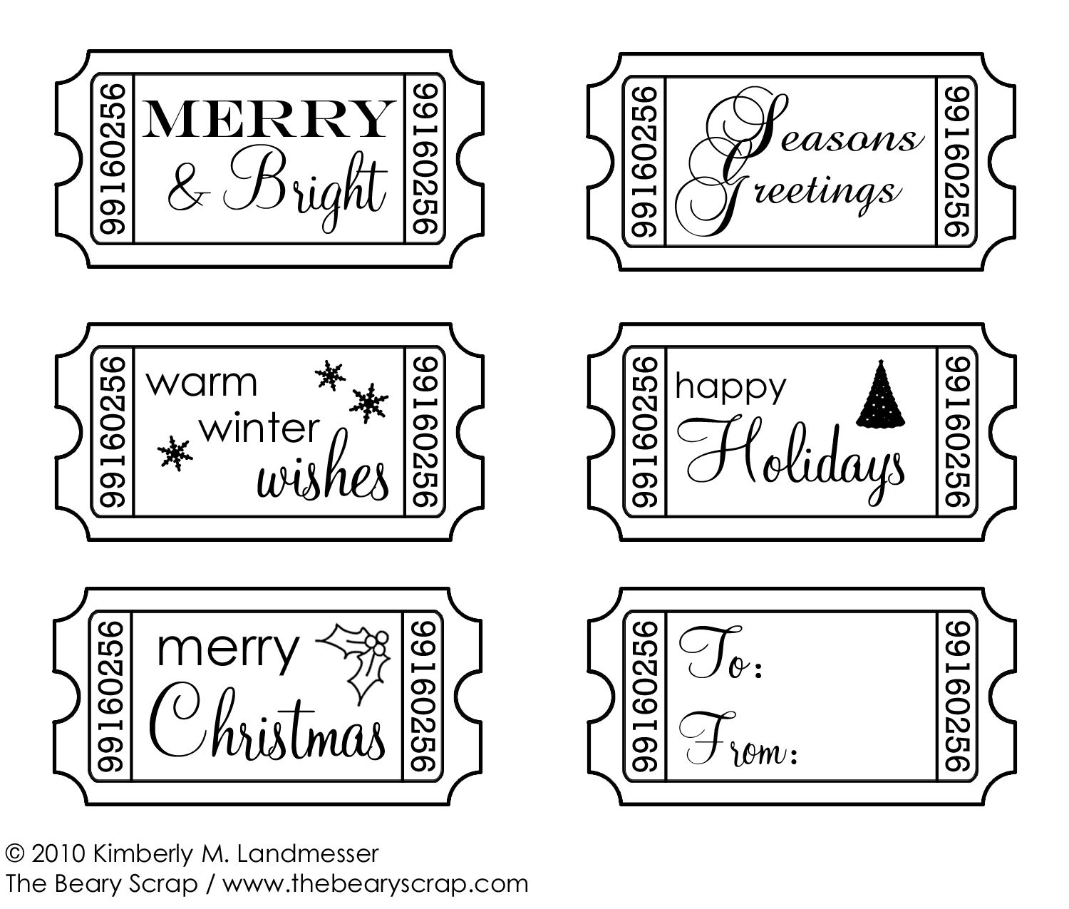 Pass Print Free Printable Christmas Ticket Template | Laptop Store