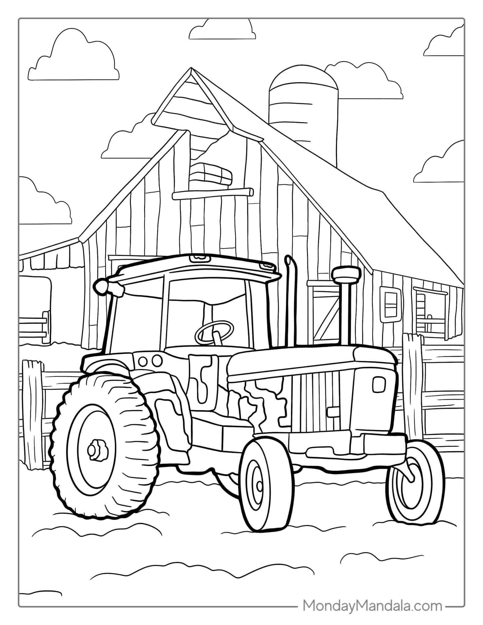 Colouring Imagea Free Printable Tractor Coloring Pages | Laptop Store