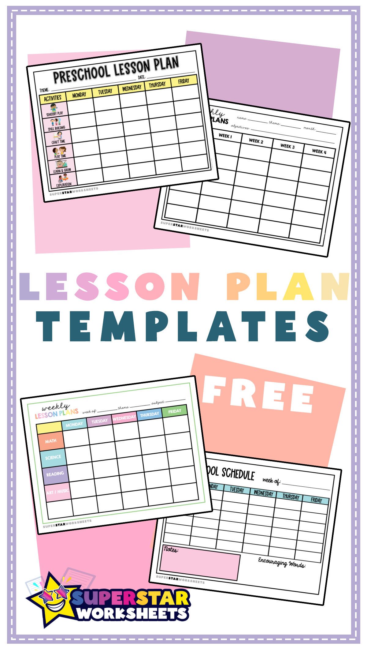 Notebook Design Templete Free Preschool Lesson Plan Template | Laptop Store